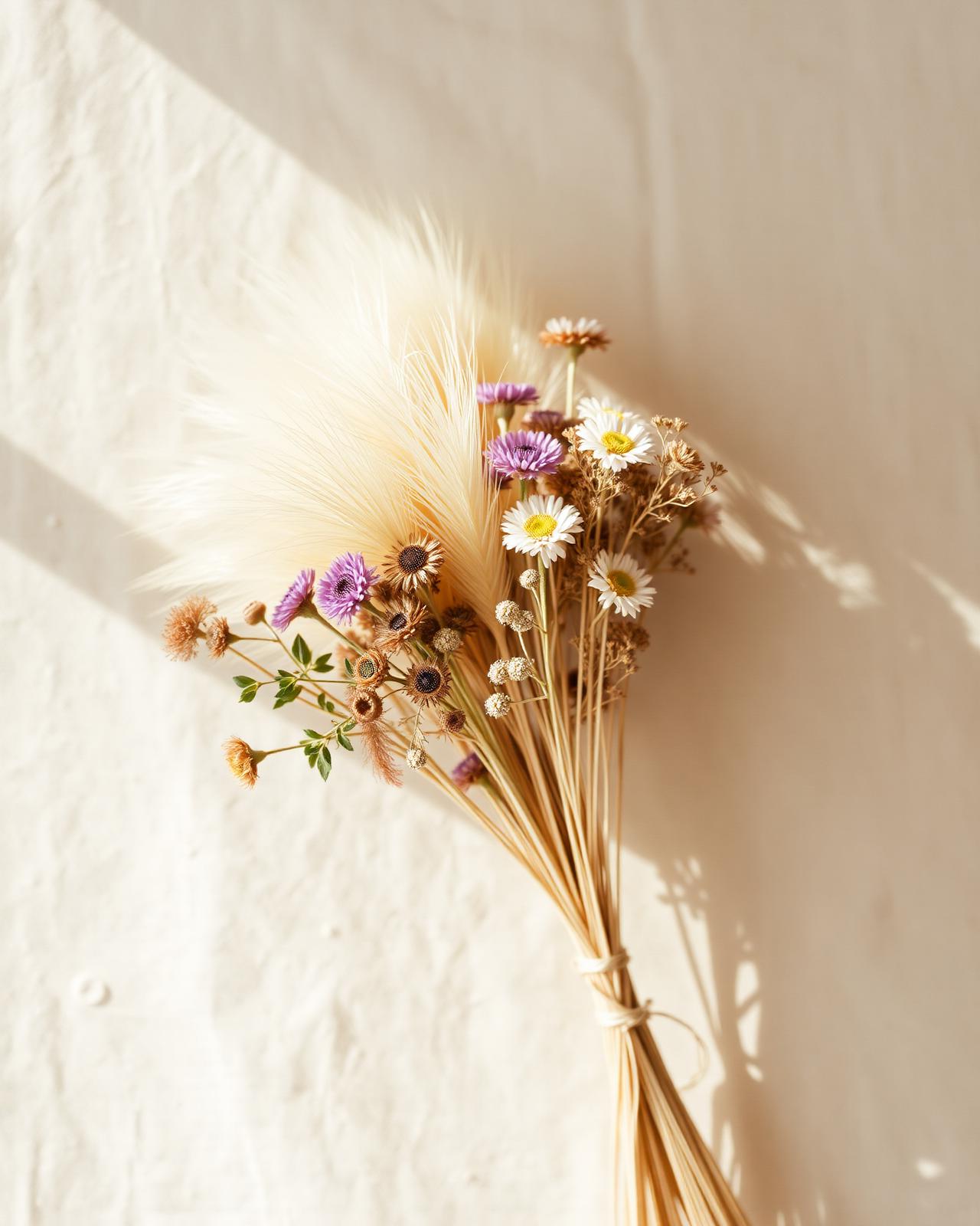 Bouquet de flores silvestres secas